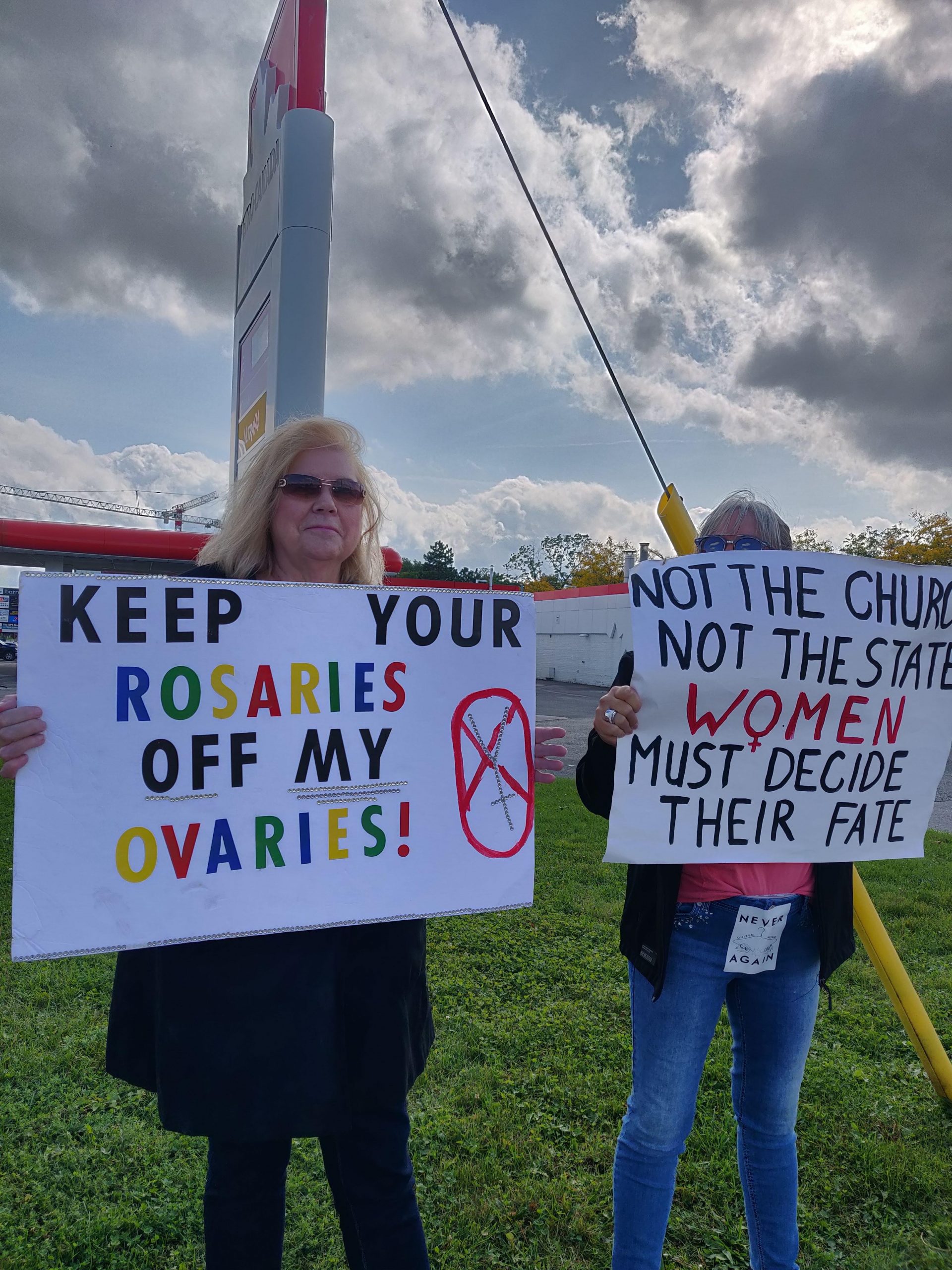 Protesting against ProLife’s 40 days of silent vigil 106.9 The X